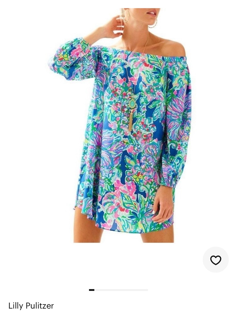 Lilly Pulitzer Off Shoulder Floral Shift Dress